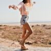 Botín Happy Summer vegano color camel con suela de yute
