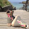 Botín Sunny Garden vegano color caqui con suela de yute