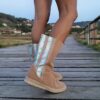 Bota Silver Feelings vegana color camel con suela de yute